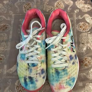 Fila Axilus 2 Energized Tie Dye Women’s Tennis Shoes, size 7.5